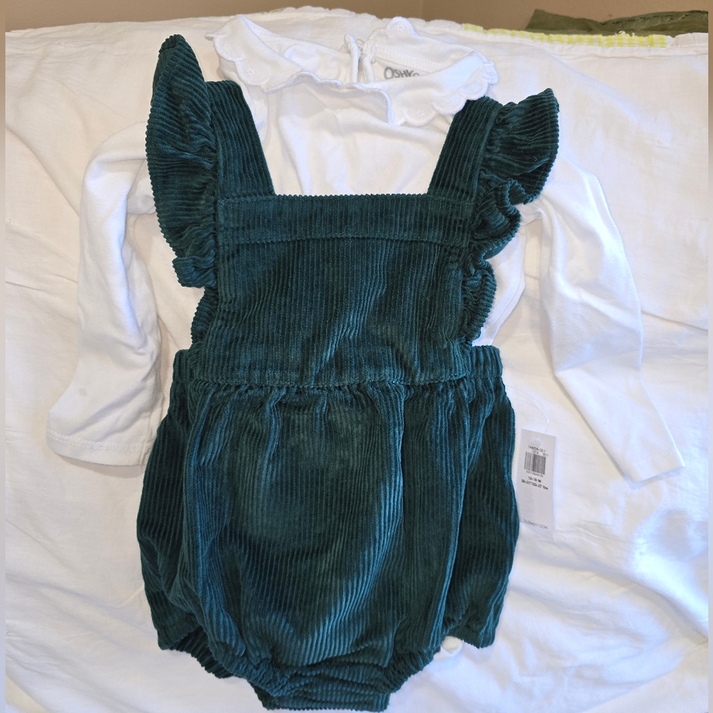 Old Navy Green Bubble Romper Set